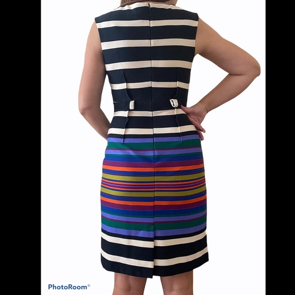 Emma & Michele Midi Striped Sleeveless Dress 6 - Picture 2 of 9